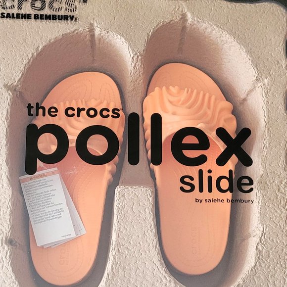 Salehe Bembury X  Crocs Pollex Slide "Citrus Milk" - M9 W11 - Picture 2 of 3